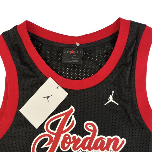 Nike Air Jordan Womens Jersey Tank Top Sz Medium Number 23 Black and Red NEW NWT - Picture 2 of 7